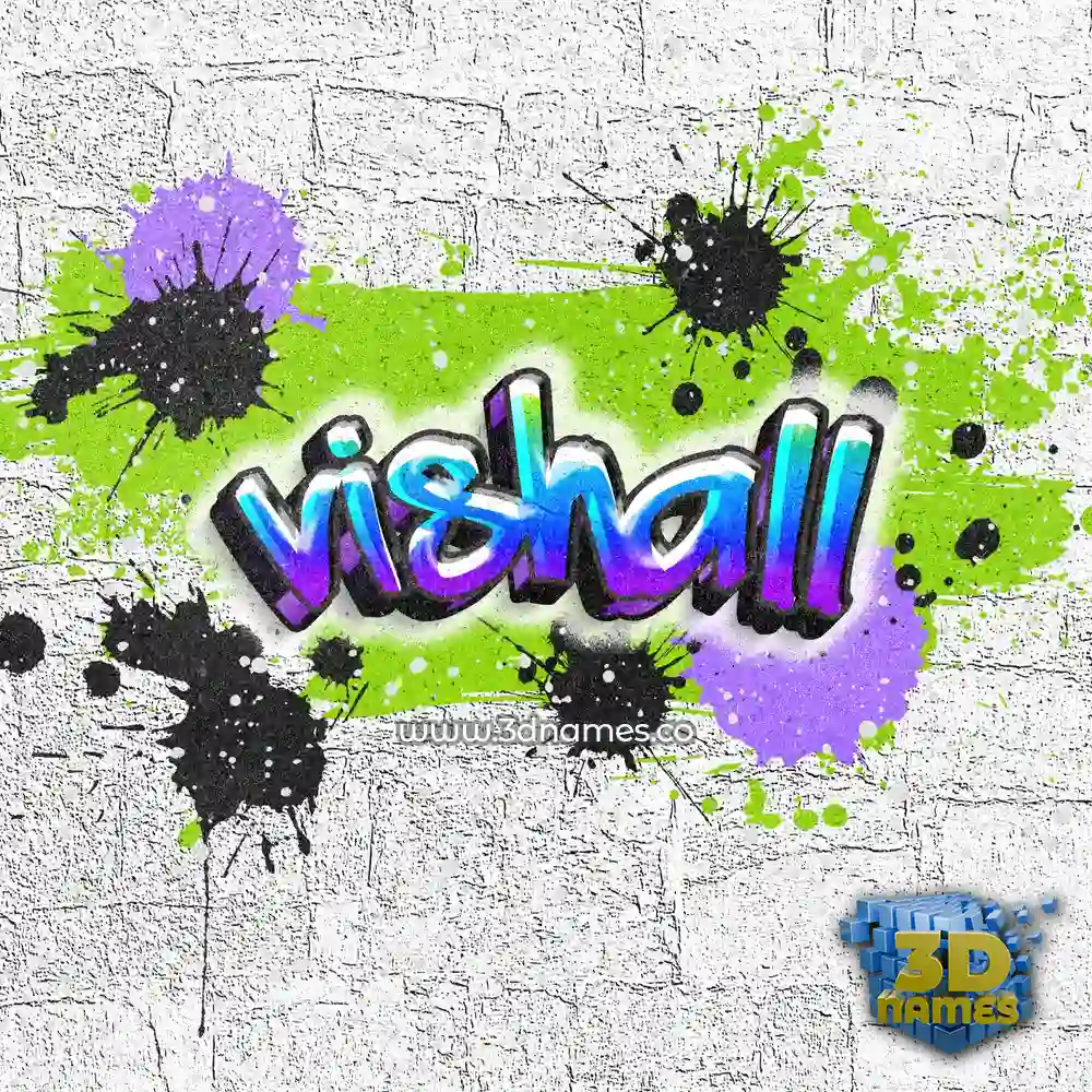 vishall in Graffiti Grunge style - 3D name wallpaper