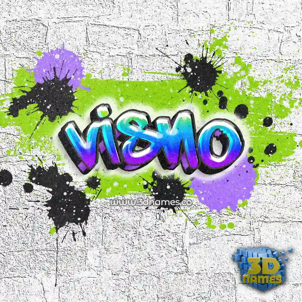 visno in Graffiti Grunge style - 3D name wallpaper