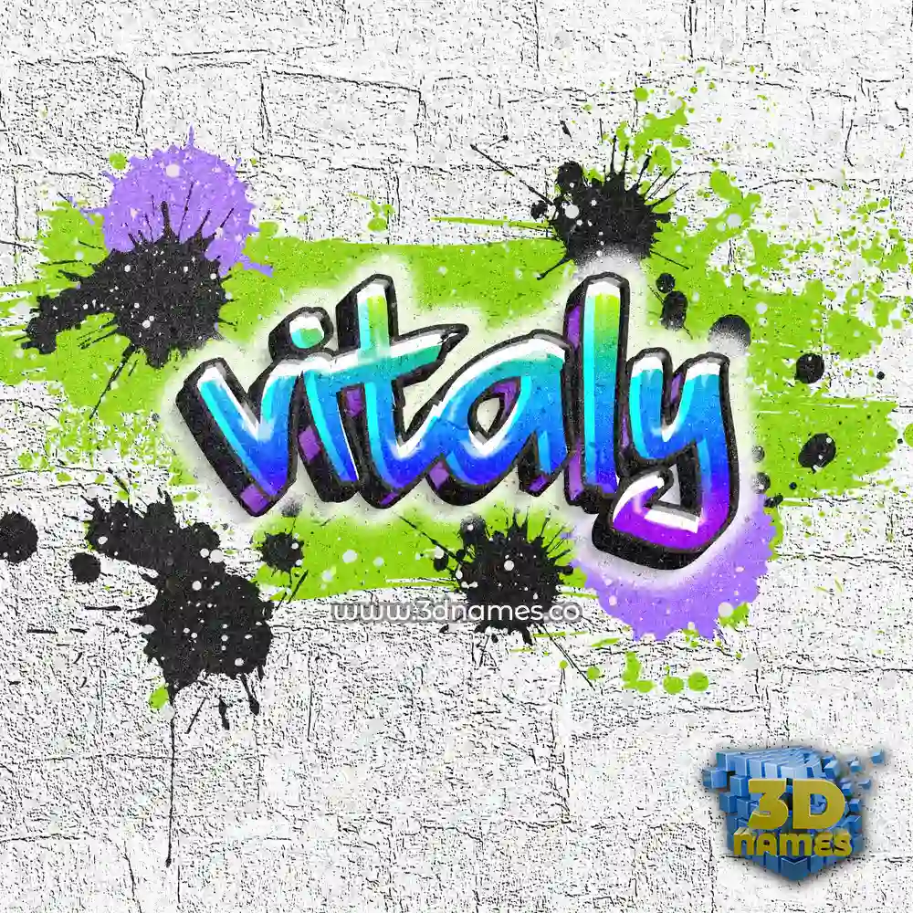 vitaly in Graffiti Grunge style - 3D name wallpaper
