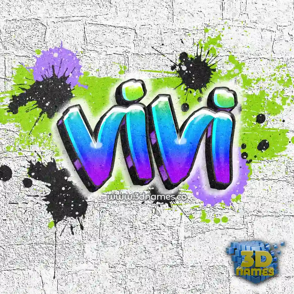 vivi in Graffiti Grunge style - 3D name wallpaper