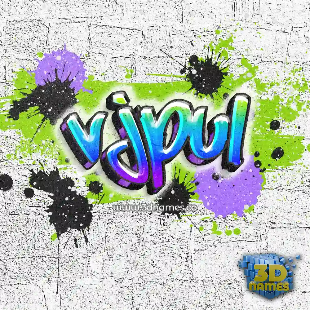 vjpul in Graffiti Grunge style - 3D name wallpaper
