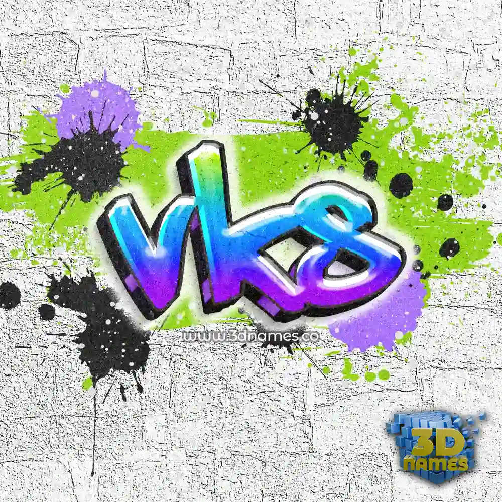 vks in Graffiti Grunge style - 3D name wallpaper