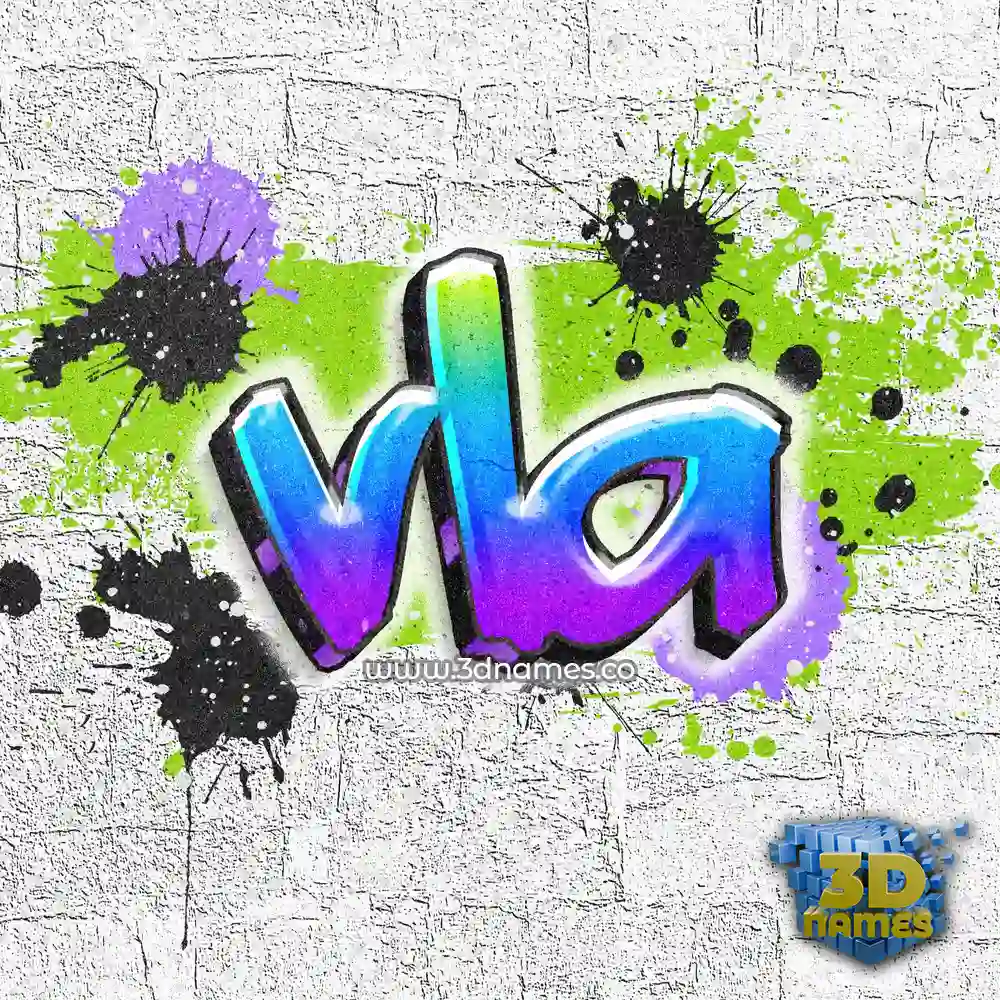 vla in Graffiti Grunge style - 3D name wallpaper