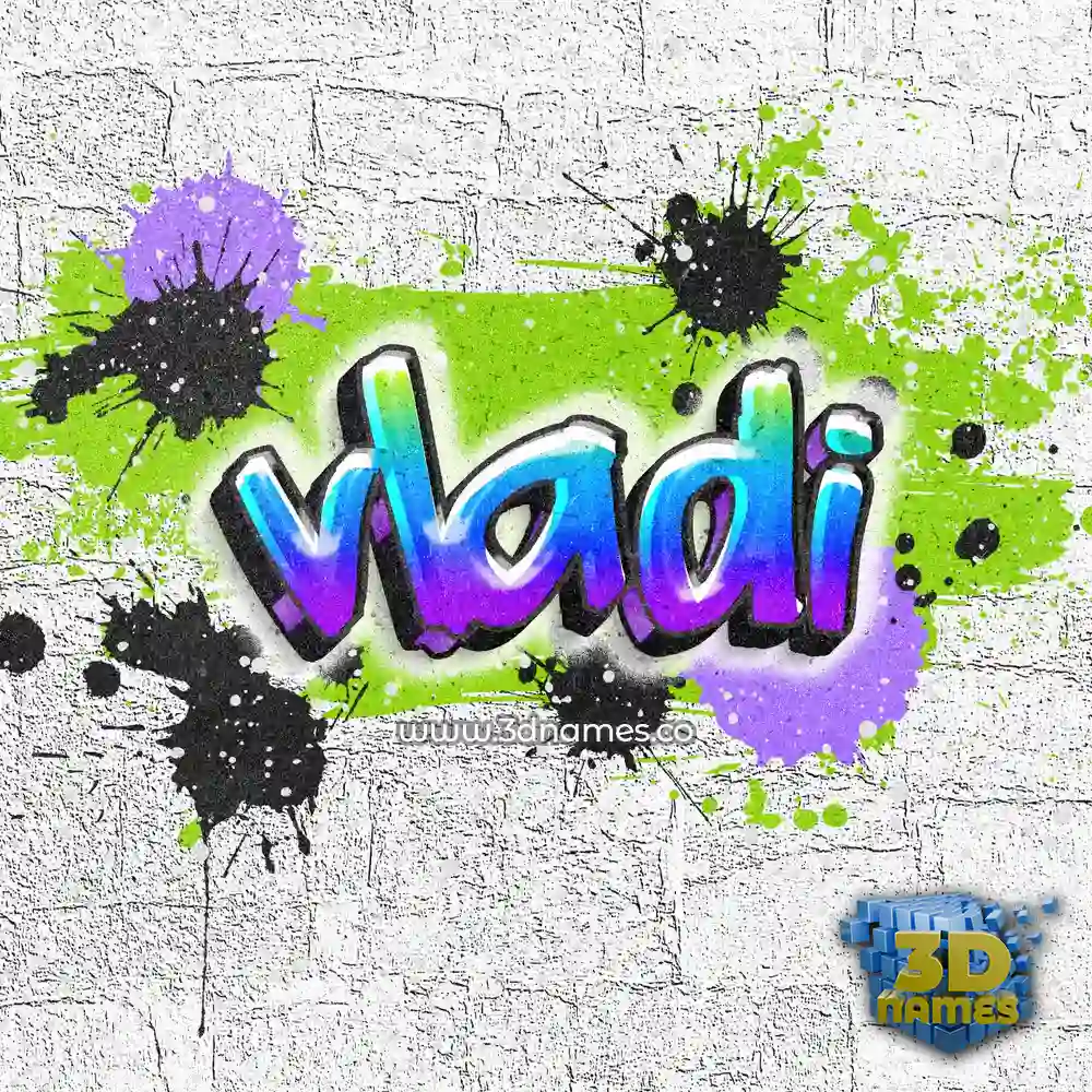 vladi in Graffiti Grunge style - 3D name wallpaper