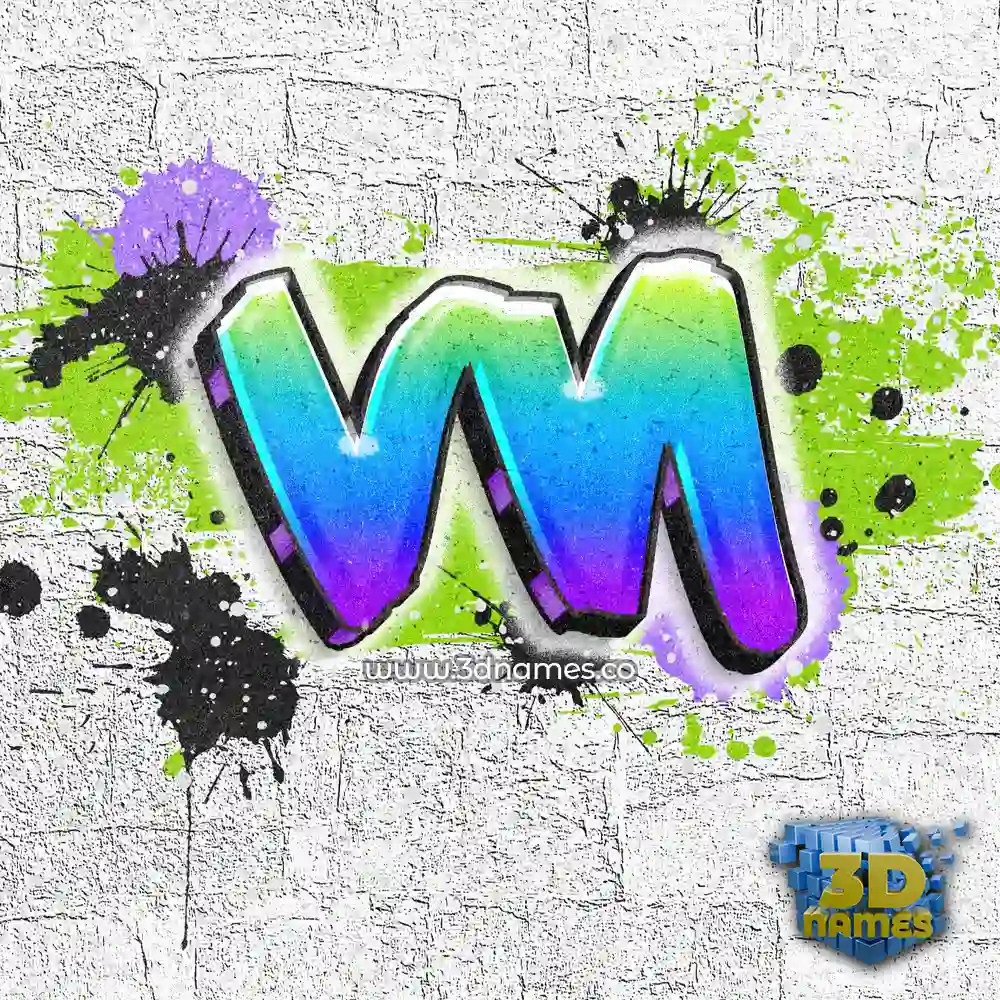 vn in Graffiti Grunge style - 3D name wallpaper