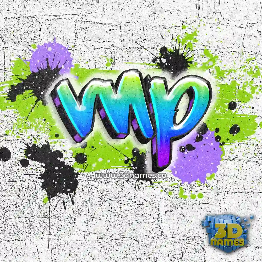 vnp in Graffiti Grunge style - 3D name wallpaper