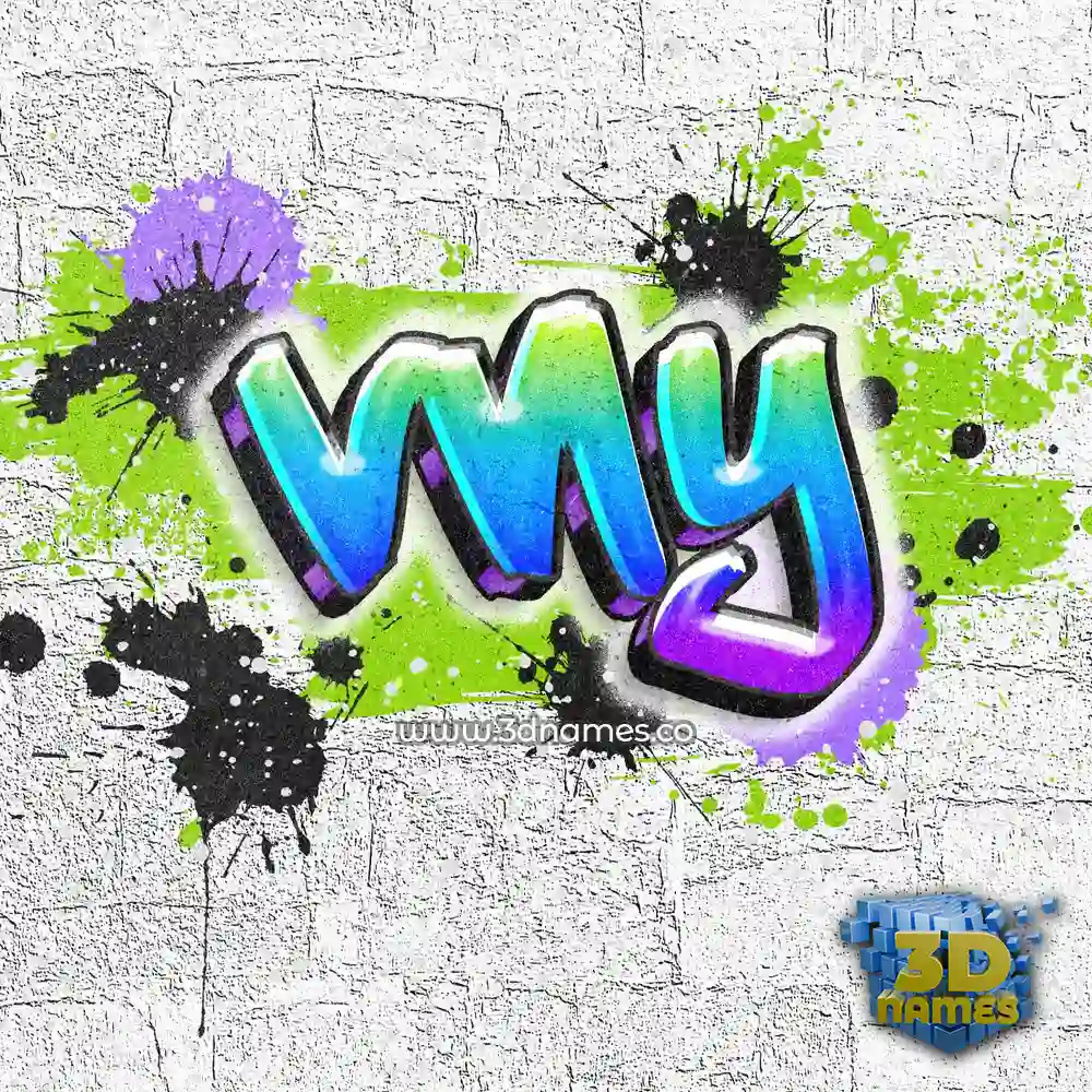 vny in Graffiti Grunge style - 3D name wallpaper