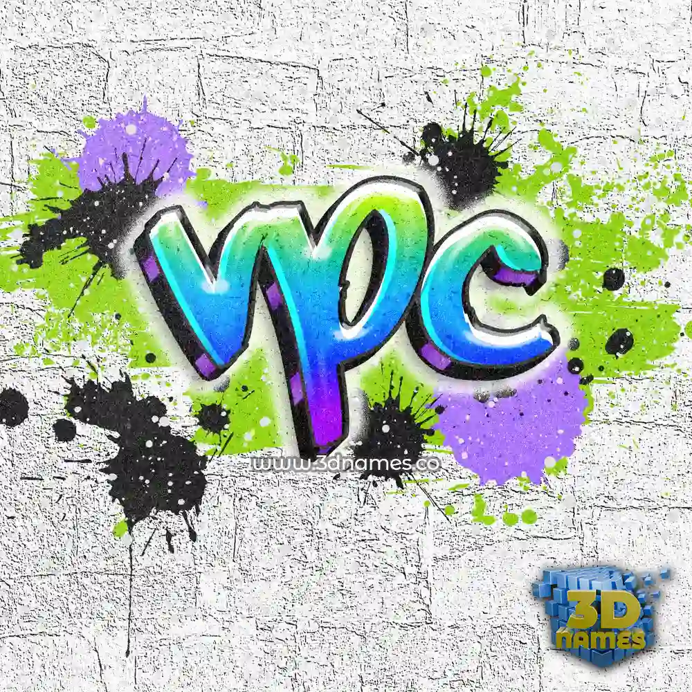 vpc in Graffiti Grunge style - 3D name wallpaper