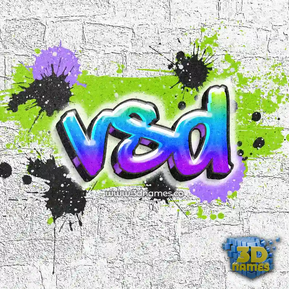 vsd in Graffiti Grunge style - 3D name wallpaper