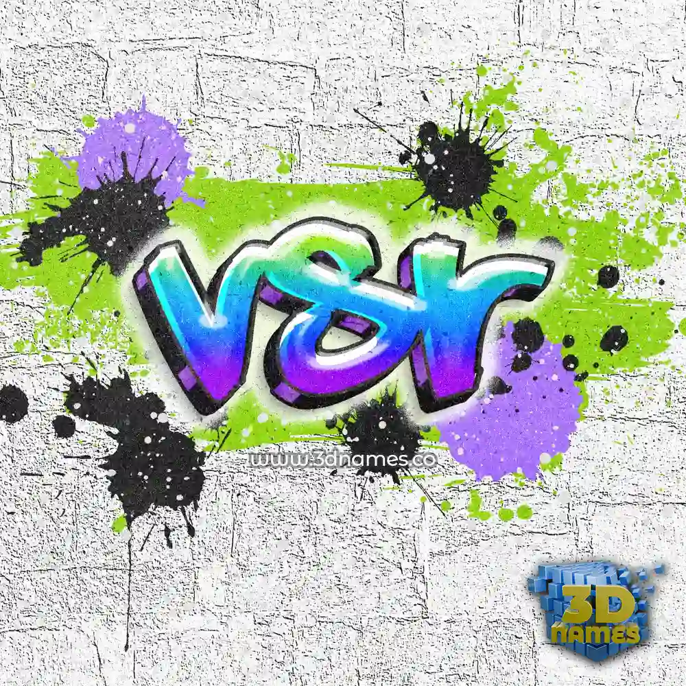 vsr in Graffiti Grunge style - 3D name wallpaper