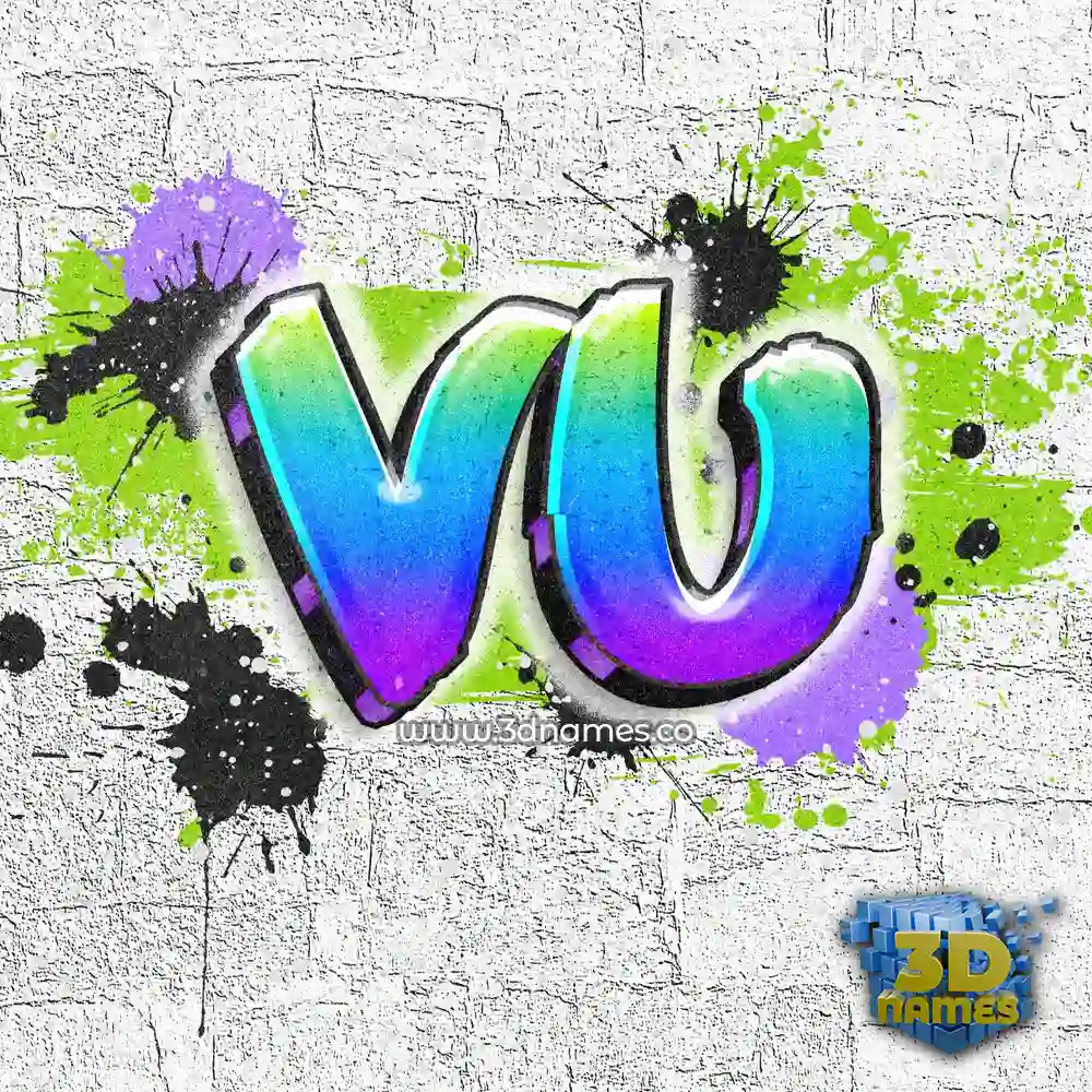 vu in Graffiti Grunge style - 3D name wallpaper