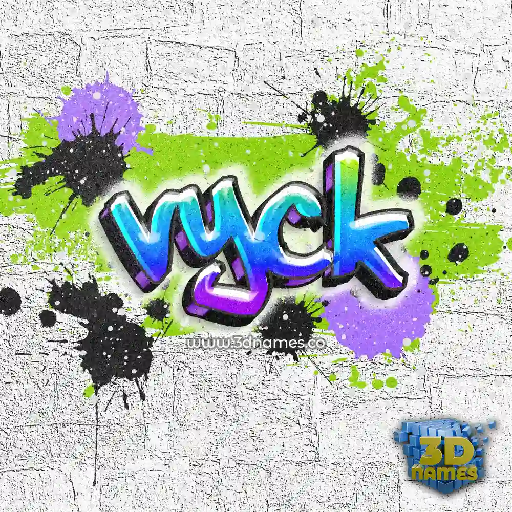 vyck in Graffiti Grunge style - 3D name wallpaper