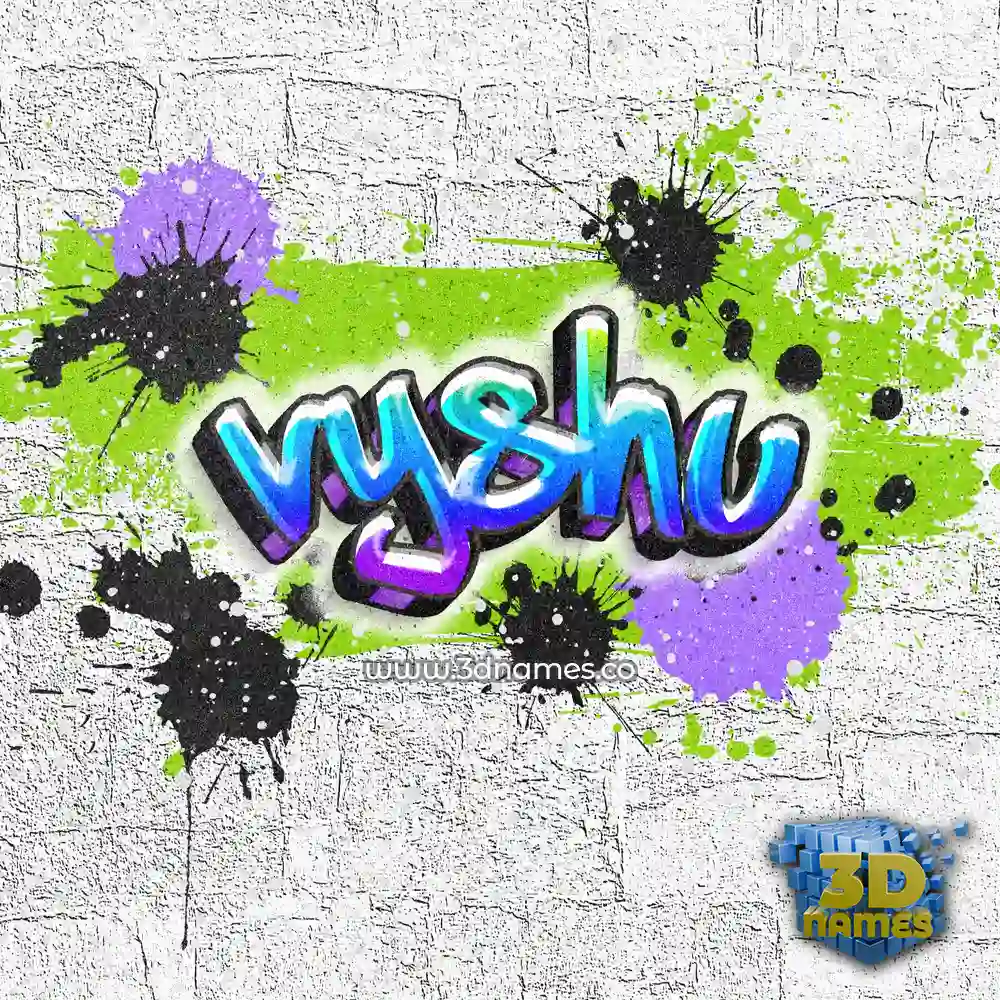 vyshu in Graffiti Grunge style - 3D name wallpaper