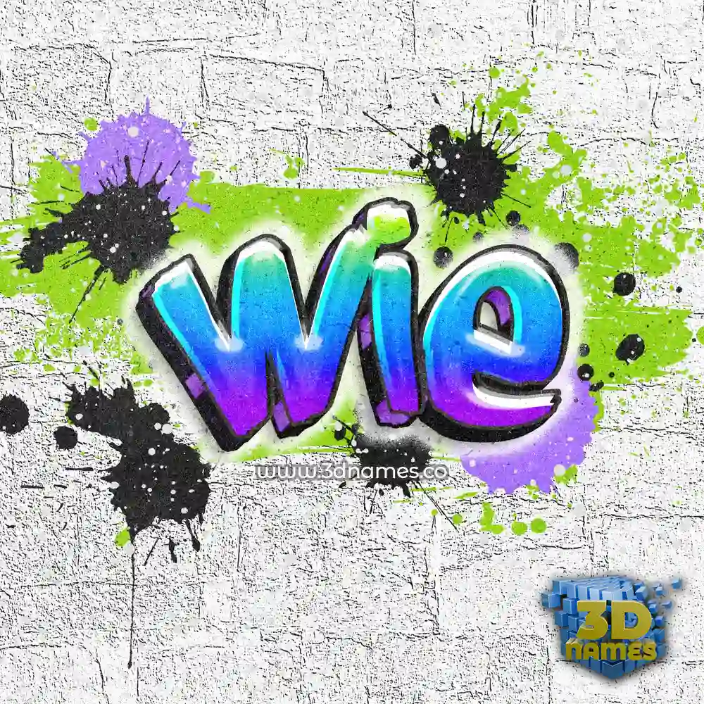 wie in Graffiti Grunge style - 3D name wallpaper