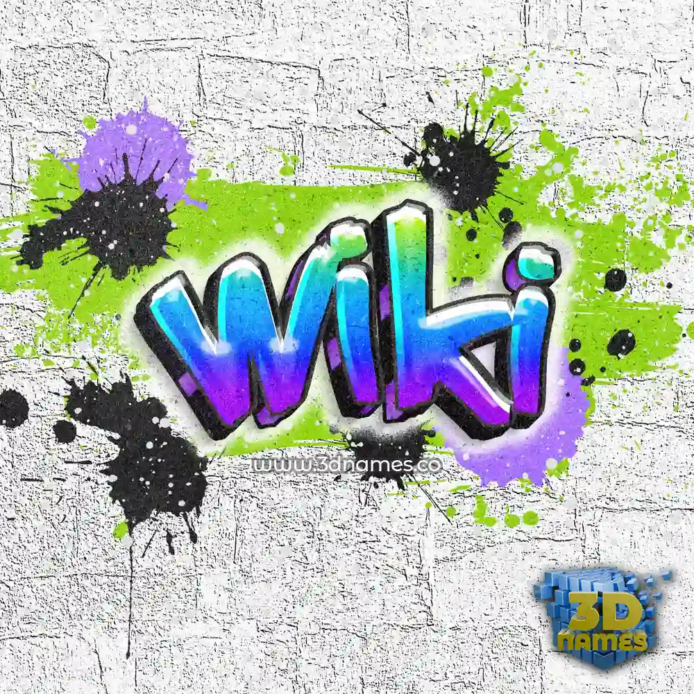 wiki in Graffiti Grunge style - 3D name wallpaper
