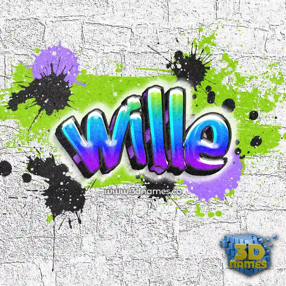 wille in Graffiti Grunge style - 3D name wallpaper