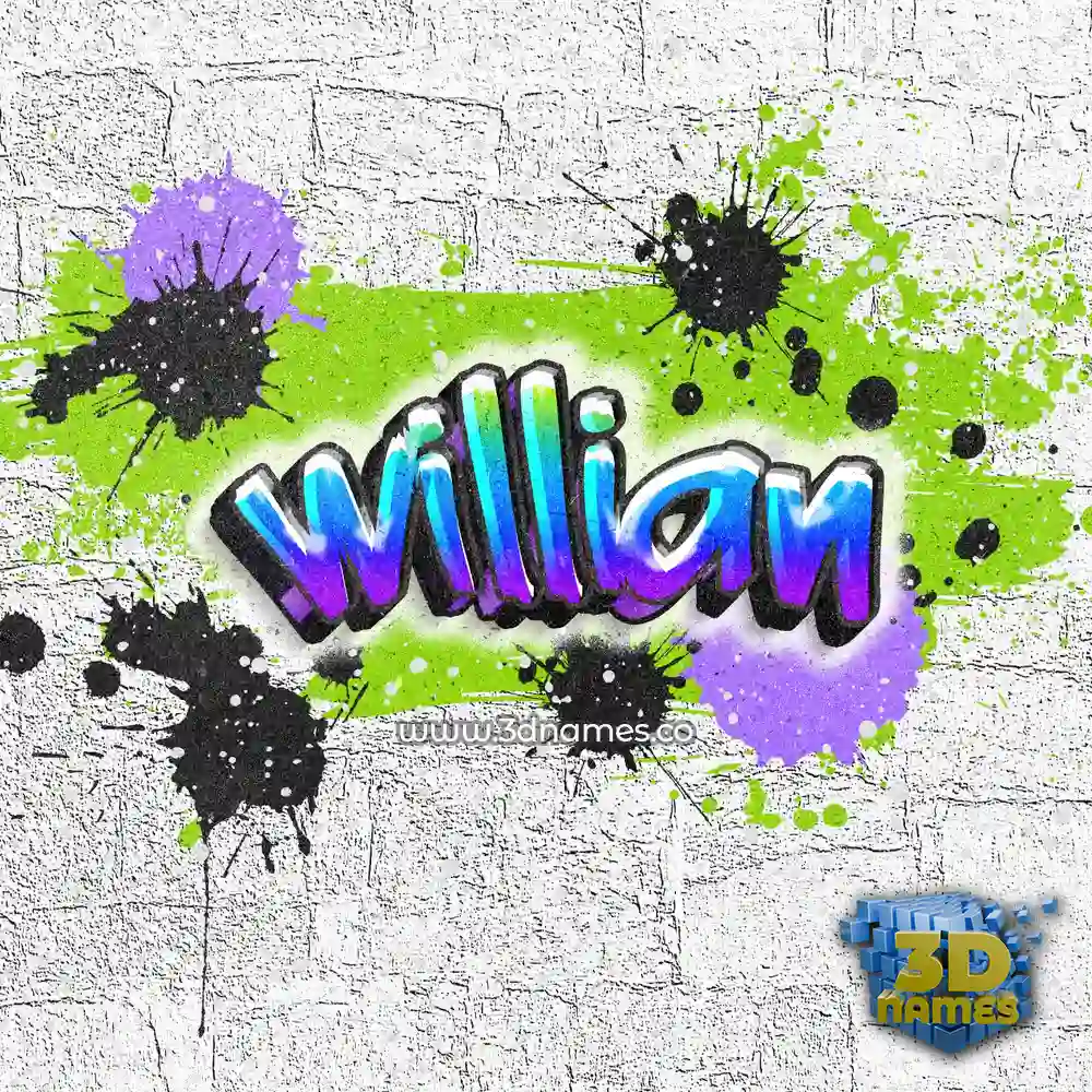willian in Graffiti Grunge style - 3D name wallpaper