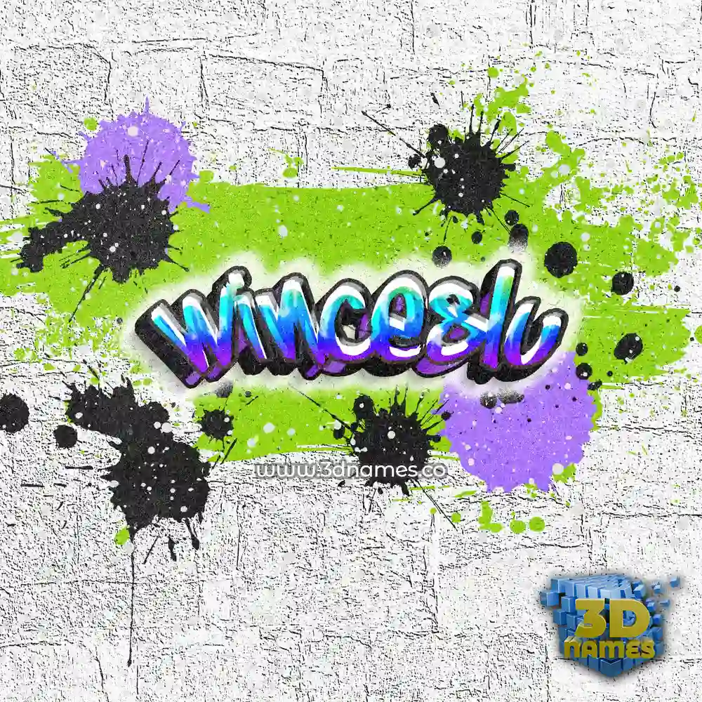 winceslu in Graffiti Grunge style - 3D name wallpaper