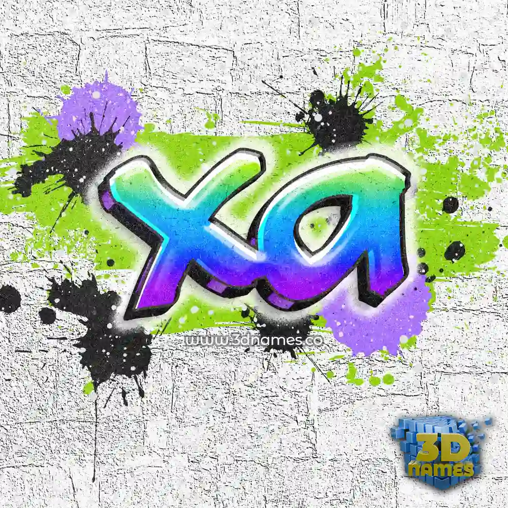 xa in Graffiti Grunge style - 3D name wallpaper