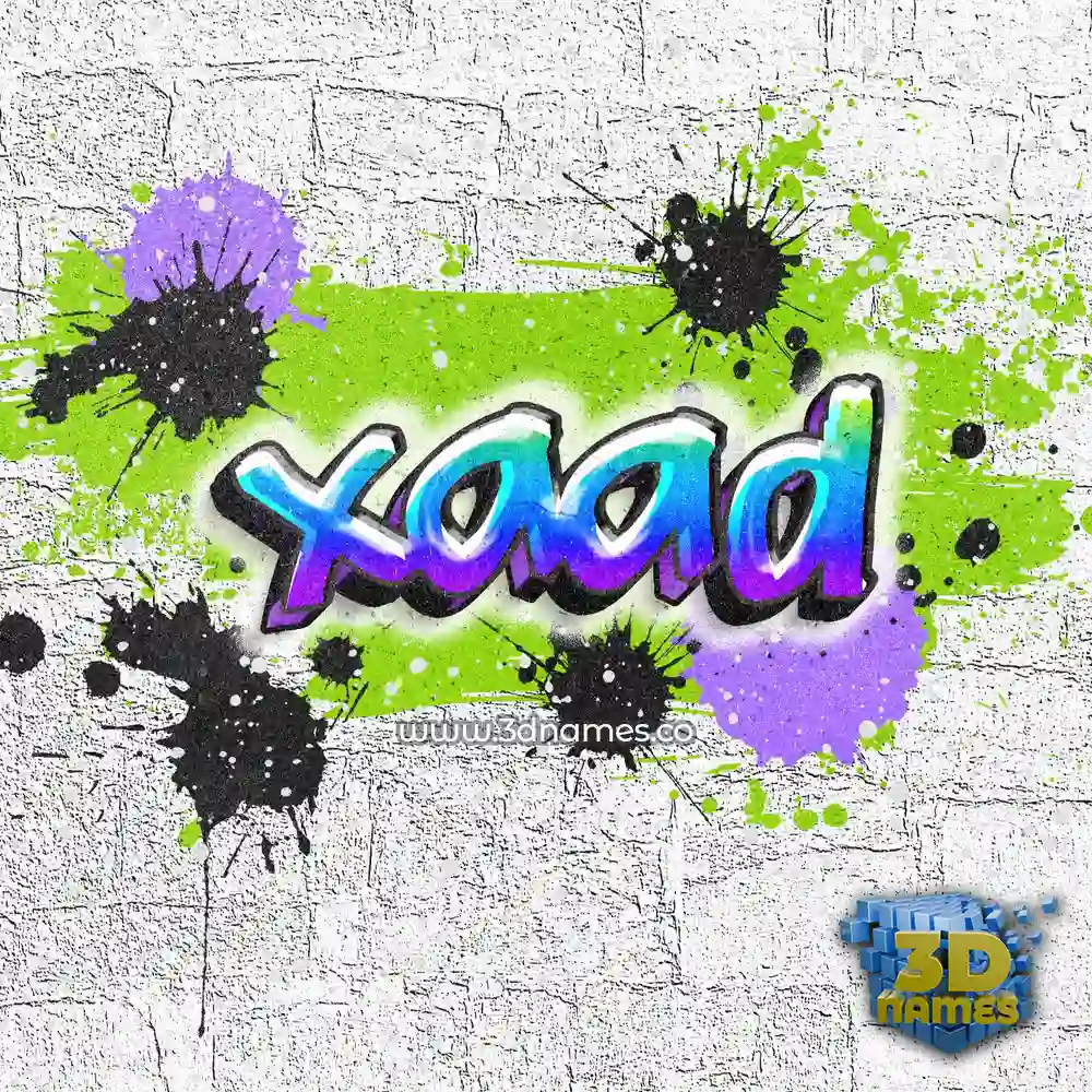 xaad in Graffiti Grunge style - 3D name wallpaper