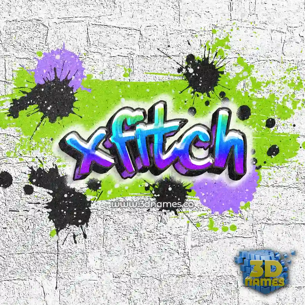 xfitch in Graffiti Grunge style - 3D name wallpaper