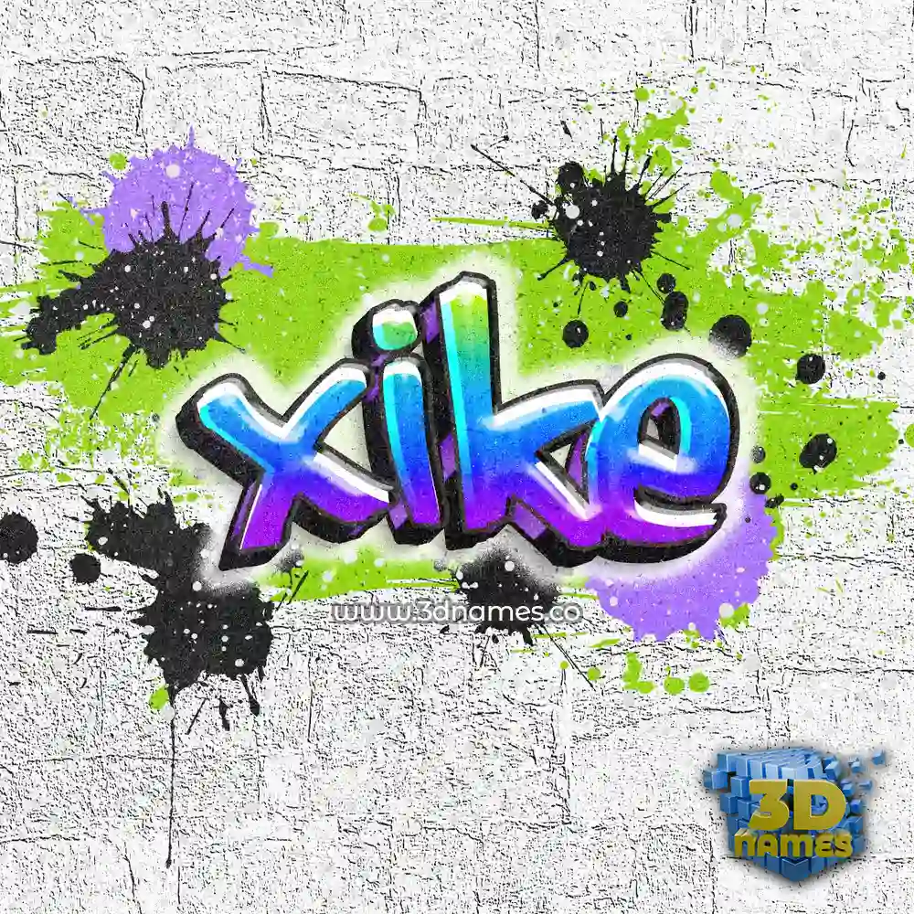 xike in Graffiti Grunge style - 3D name wallpaper