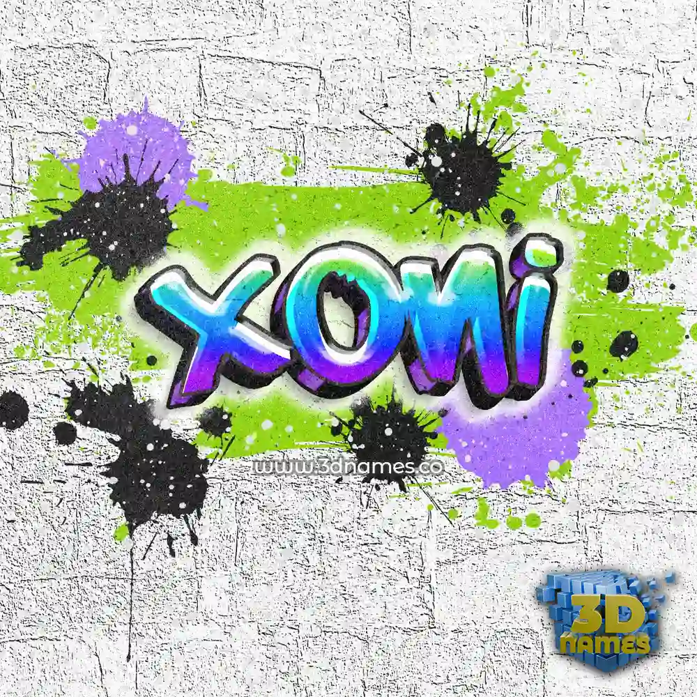 xoni in Graffiti Grunge style - 3D name wallpaper