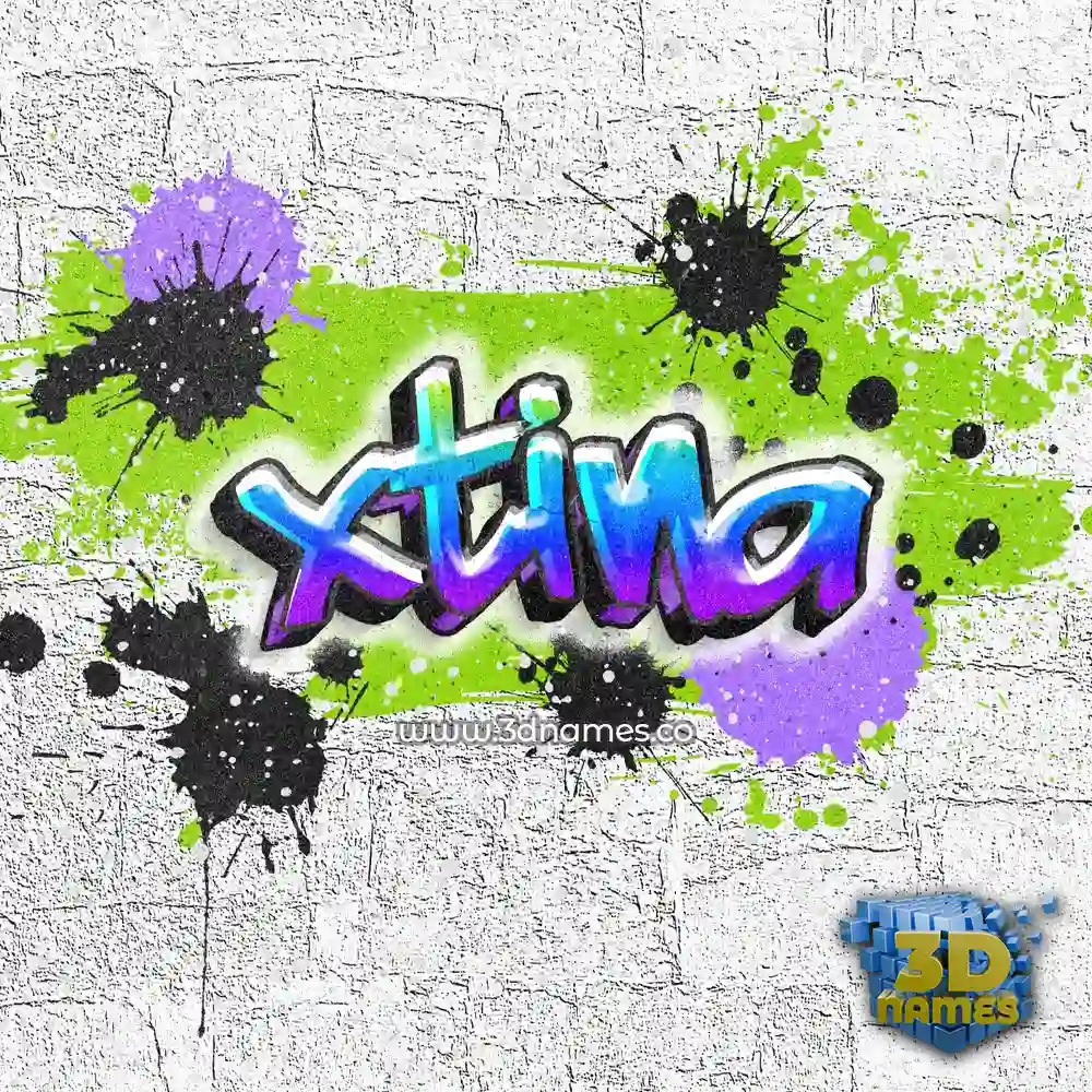 xtina in Graffiti Grunge style - 3D name wallpaper