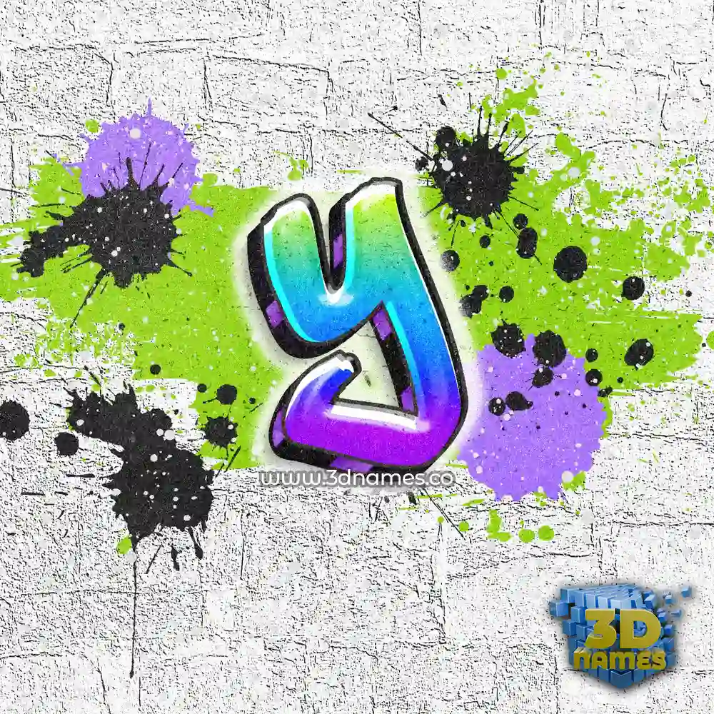 y in Graffiti Grunge style - 3D name wallpaper