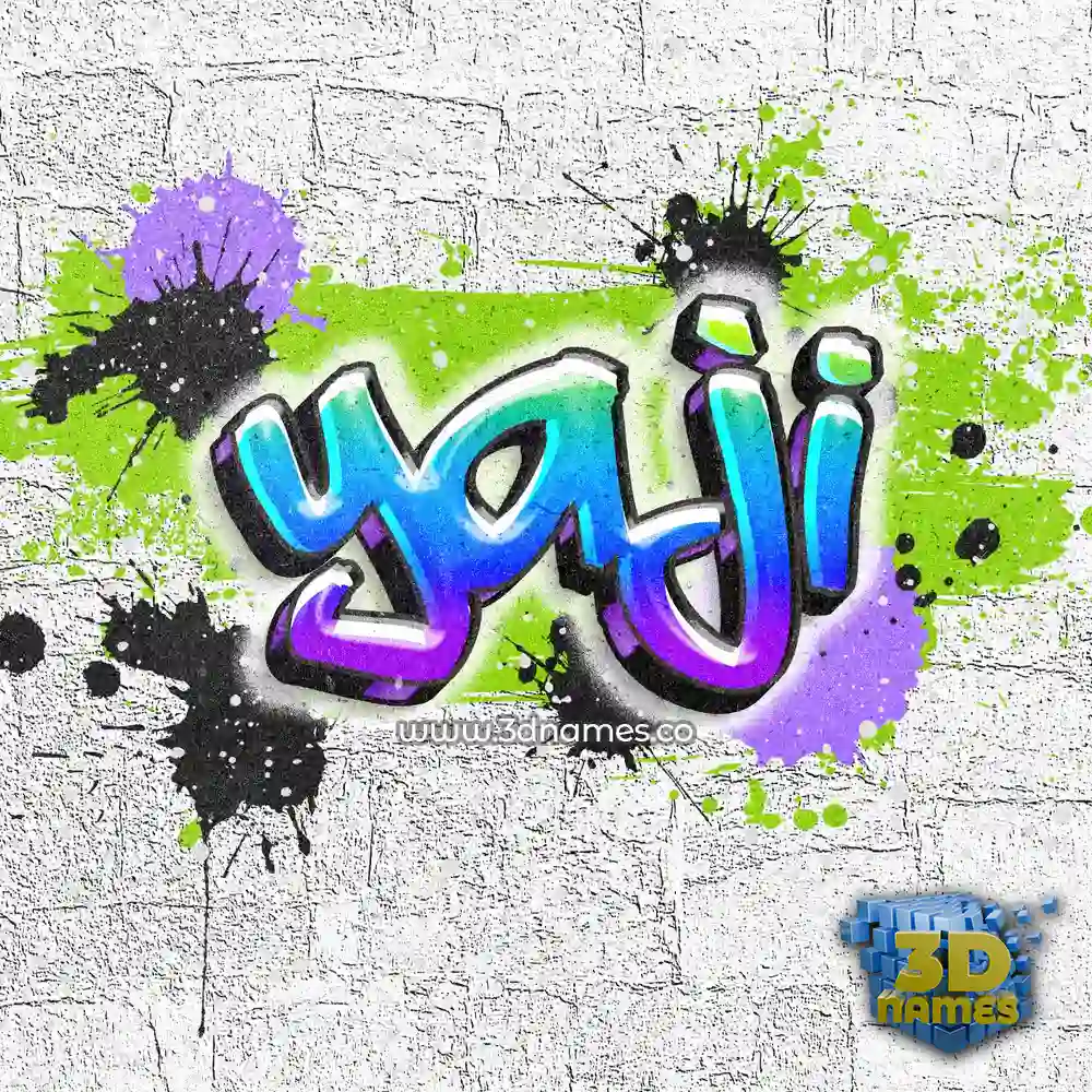 yaji in Graffiti Grunge style - 3D name wallpaper