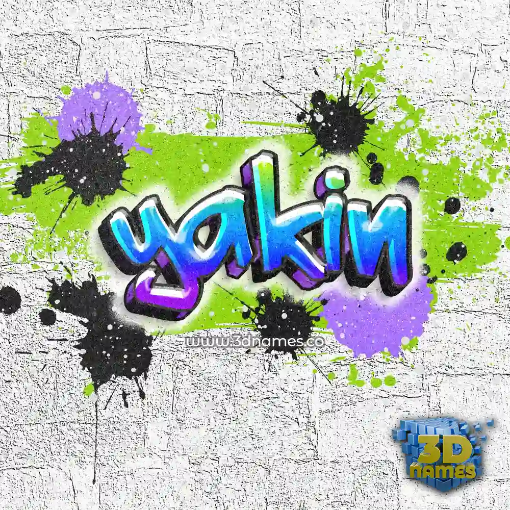 yakin in Graffiti Grunge style - 3D name wallpaper