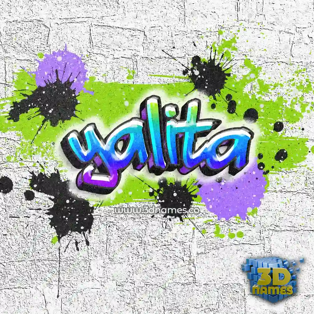 yalita in Graffiti Grunge style - 3D name wallpaper
