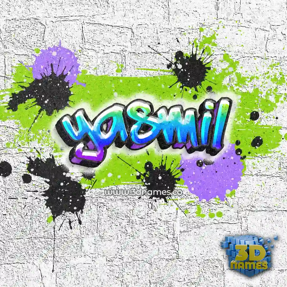 yasmil in Graffiti Grunge style - 3D name wallpaper