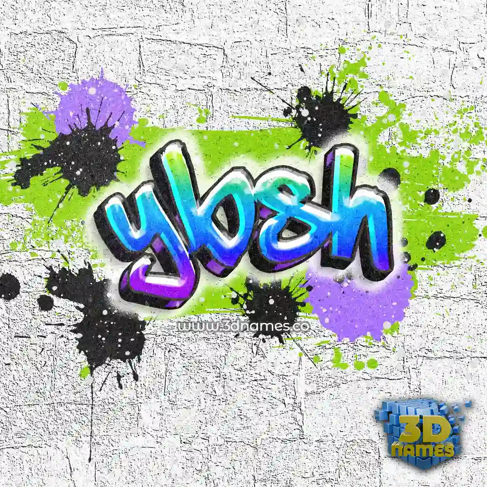 ybsh in Graffiti Grunge style - 3D name wallpaper