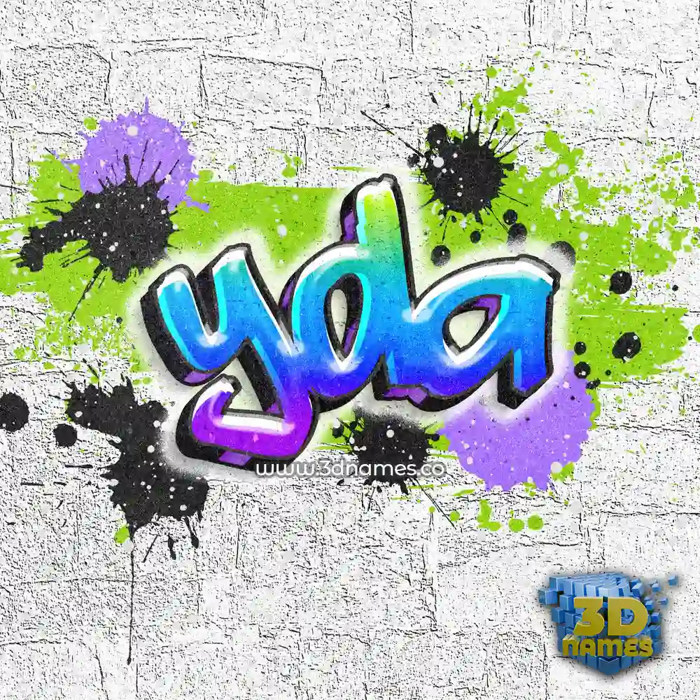 yda in Graffiti Grunge style - 3D name wallpaper