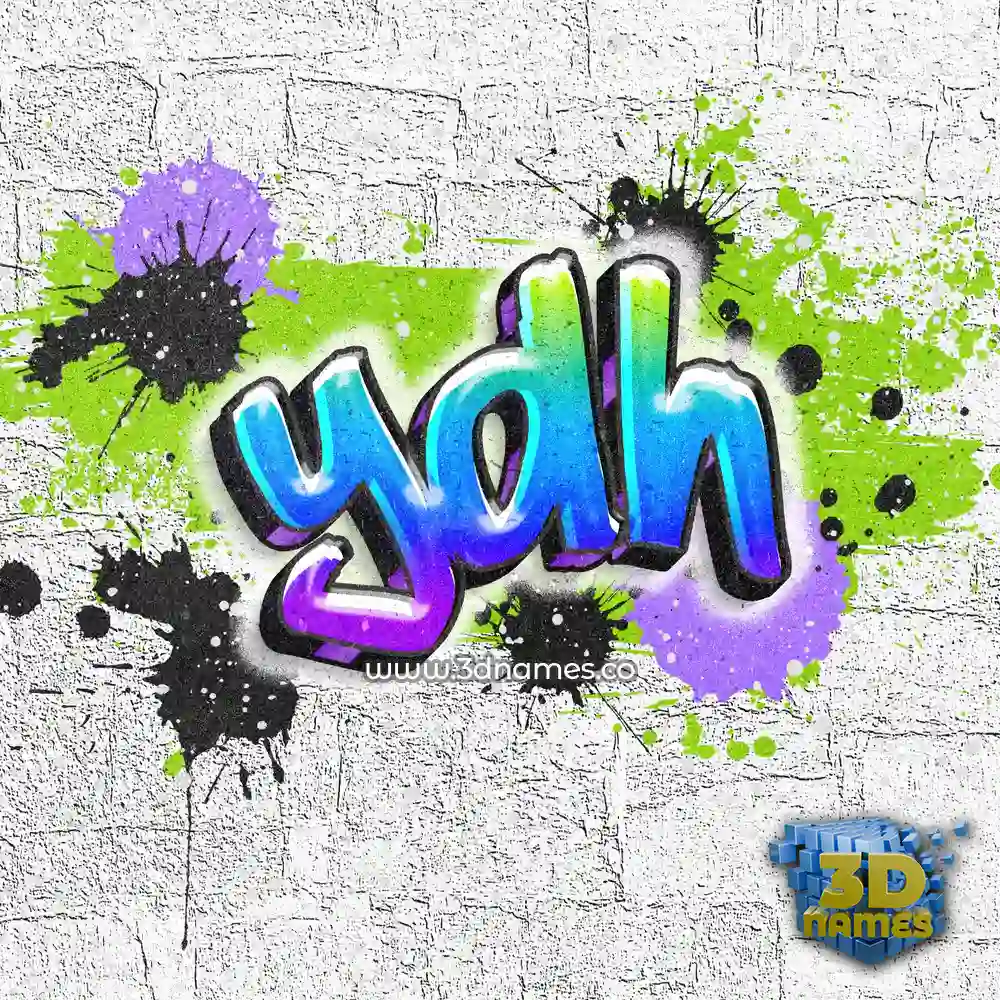 ydh in Graffiti Grunge style - 3D name wallpaper