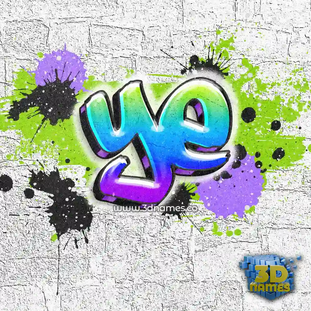 ye in Graffiti Grunge style - 3D name wallpaper