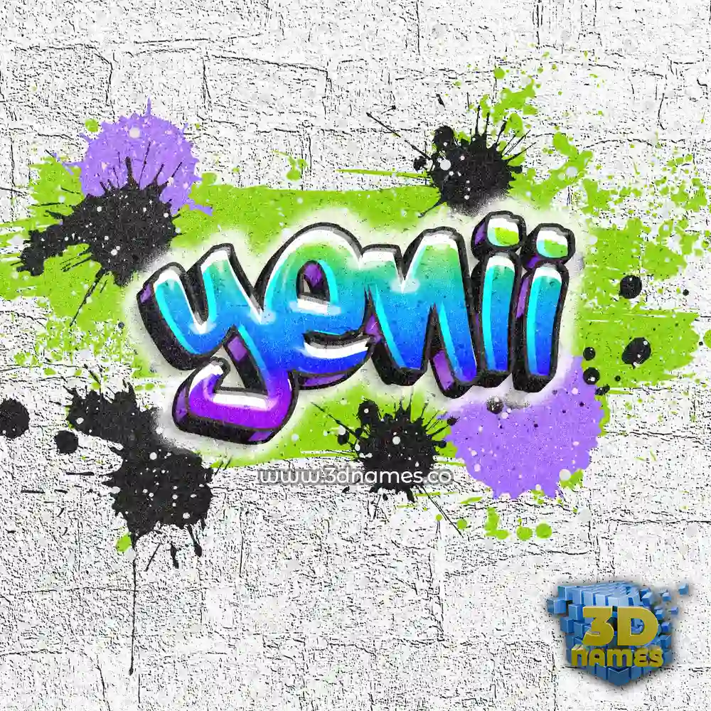 yenii in Graffiti Grunge style - 3D name wallpaper