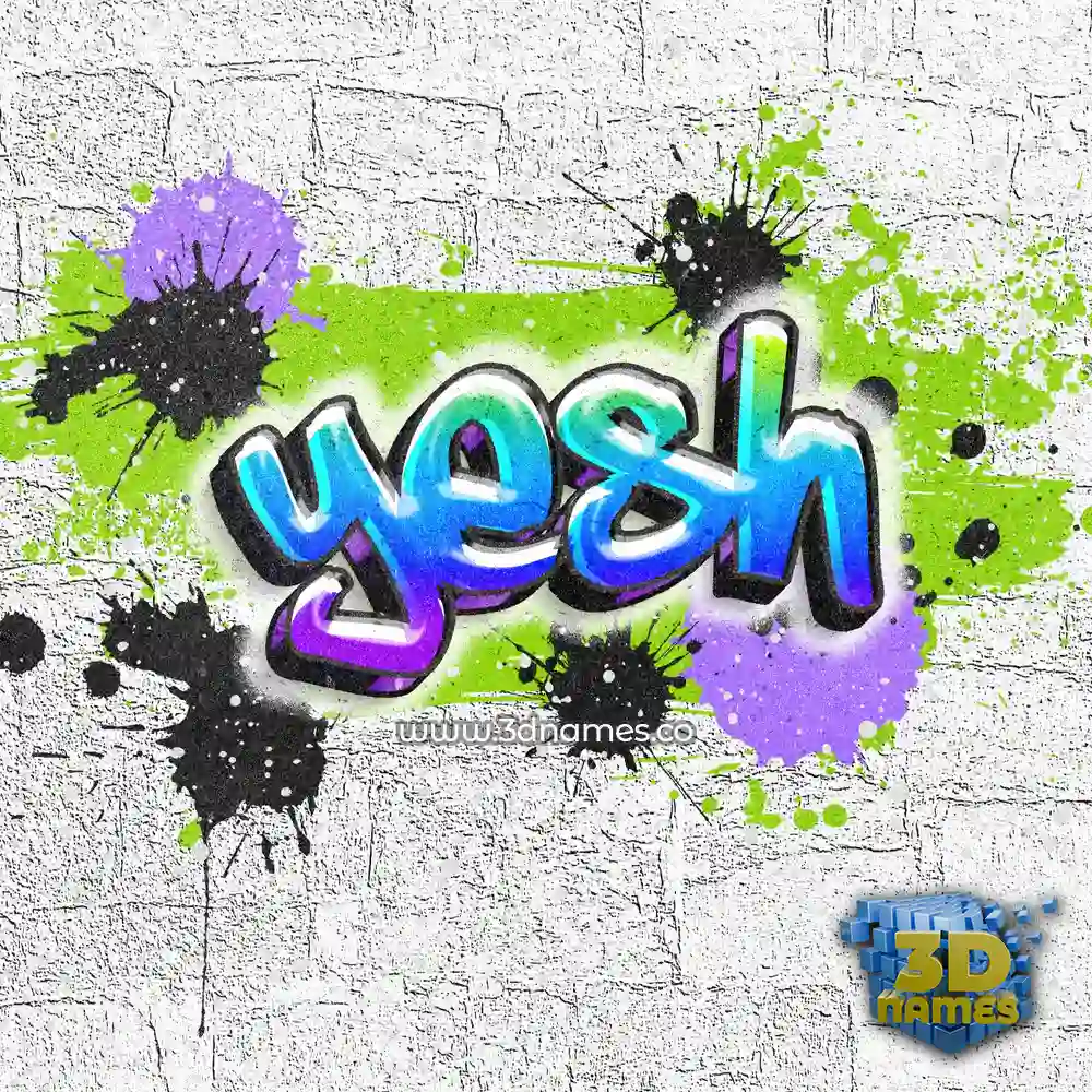 yesh in Graffiti Grunge style - 3D name wallpaper
