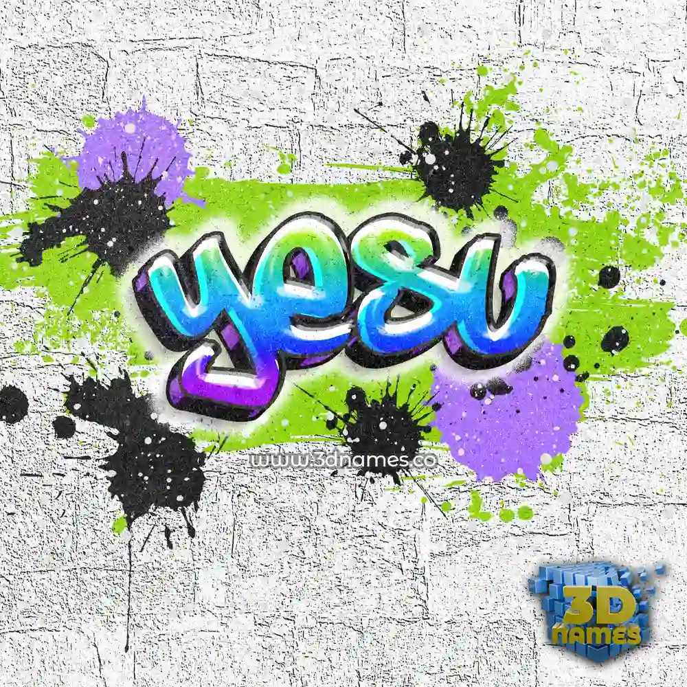 yesu in Graffiti Grunge style - 3D name wallpaper