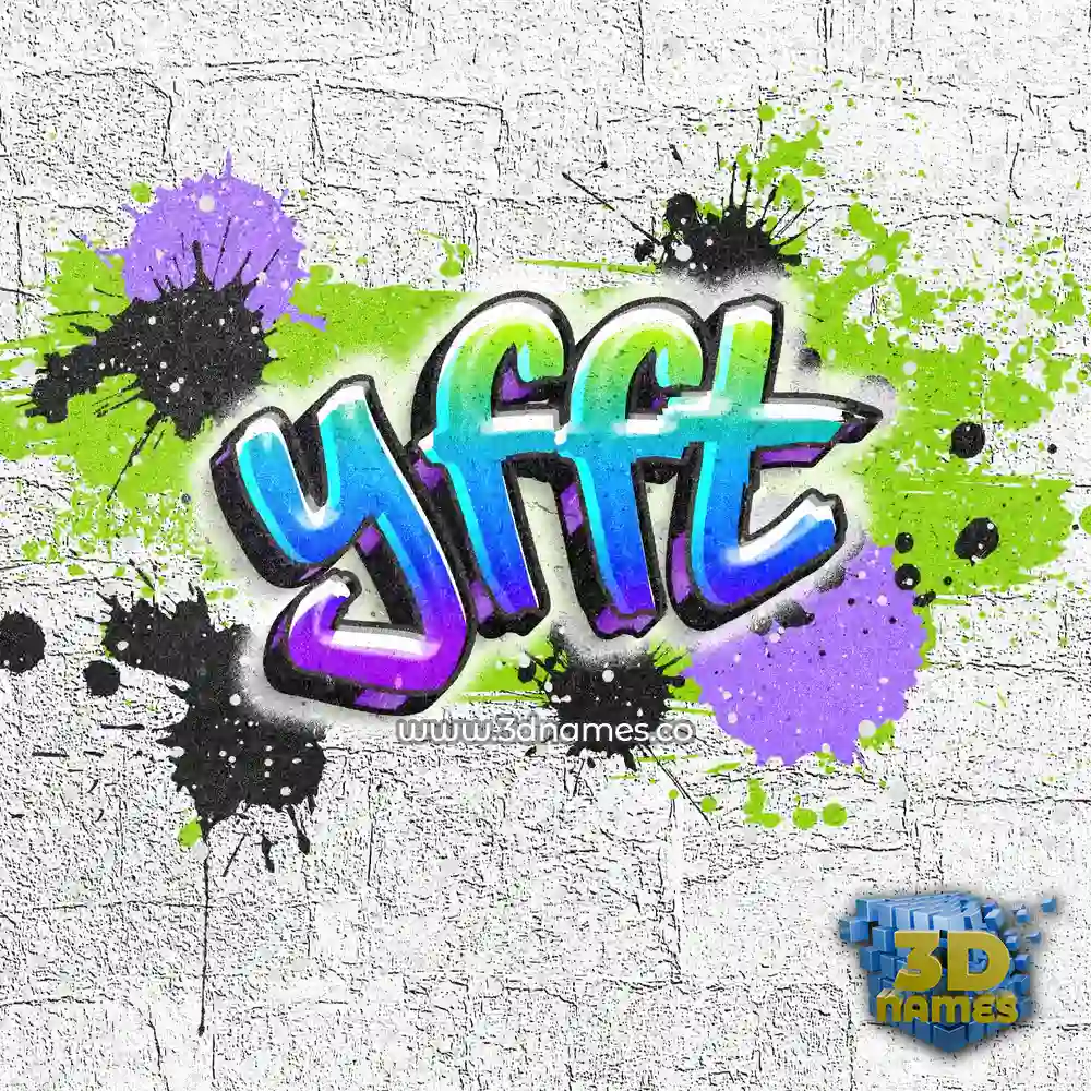 yfft in Graffiti Grunge style - 3D name wallpaper
