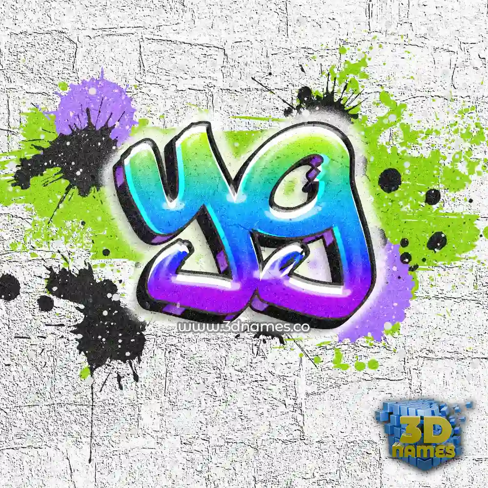 yg in Graffiti Grunge style - 3D name wallpaper