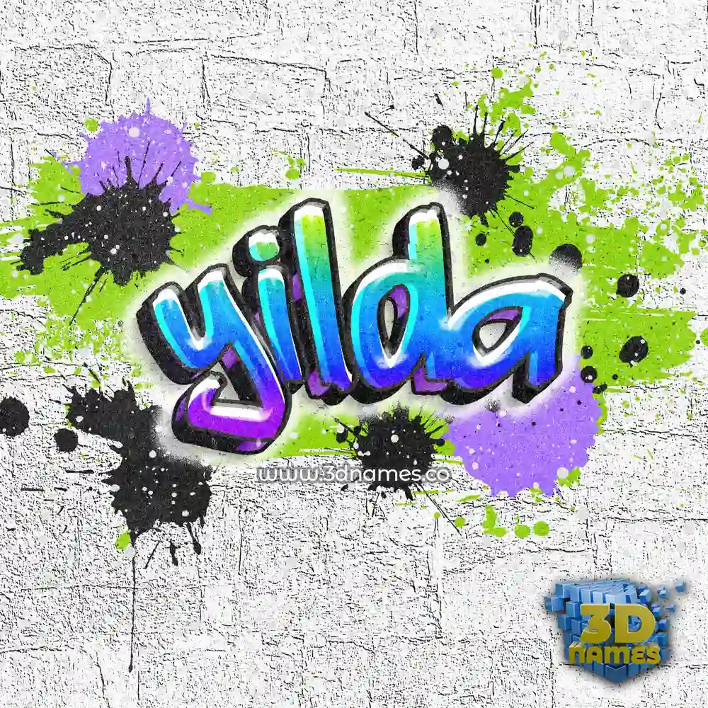 yilda in Graffiti Grunge style - 3D name wallpaper