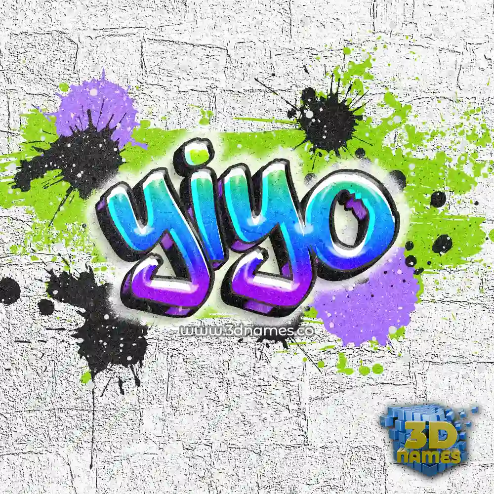yiyo in Graffiti Grunge style - 3D name wallpaper