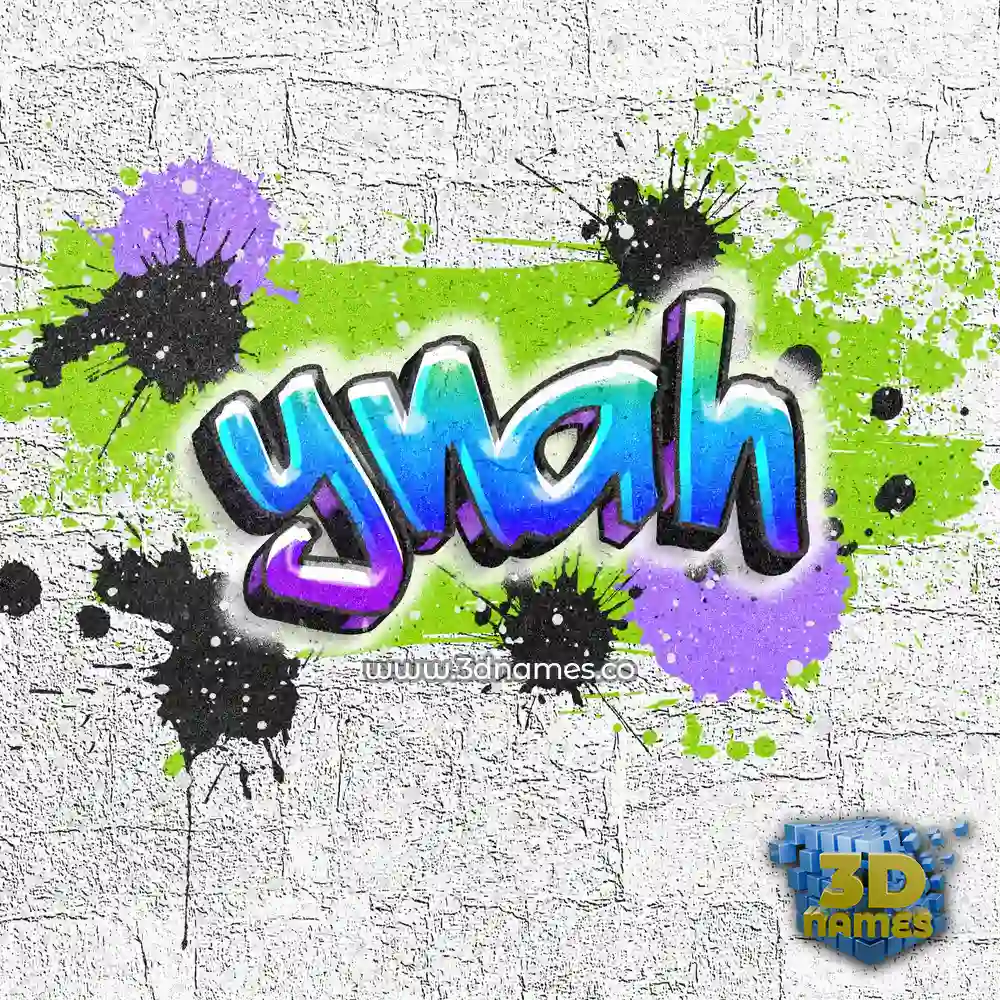 ynah in Graffiti Grunge style - 3D name wallpaper