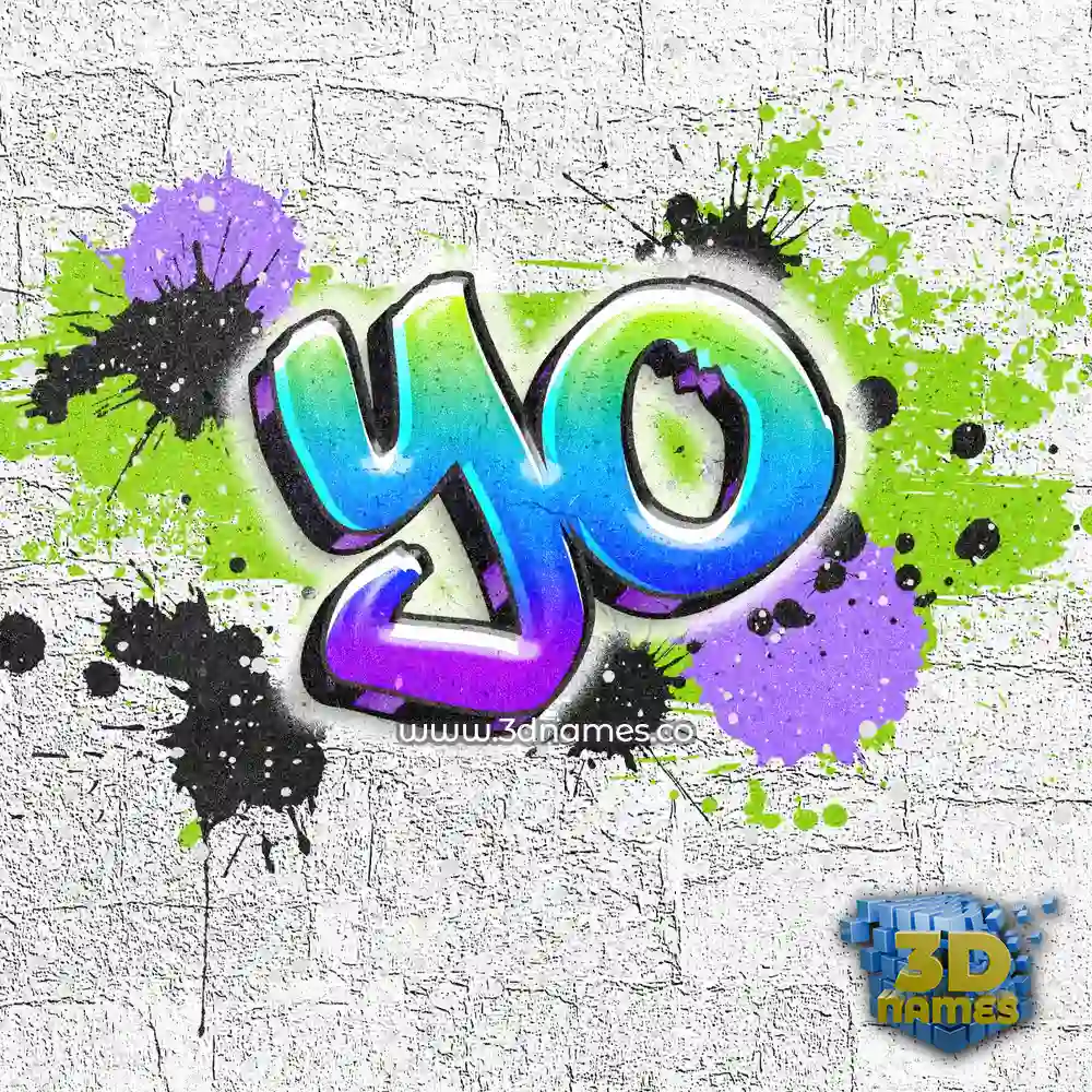 yo in Graffiti Grunge style - 3D name wallpaper