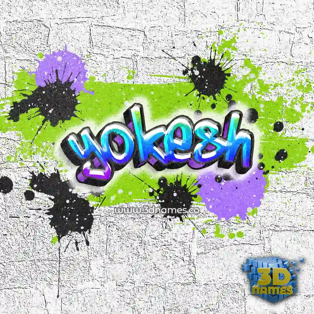 yokesh in Graffiti Grunge style - 3D name wallpaper