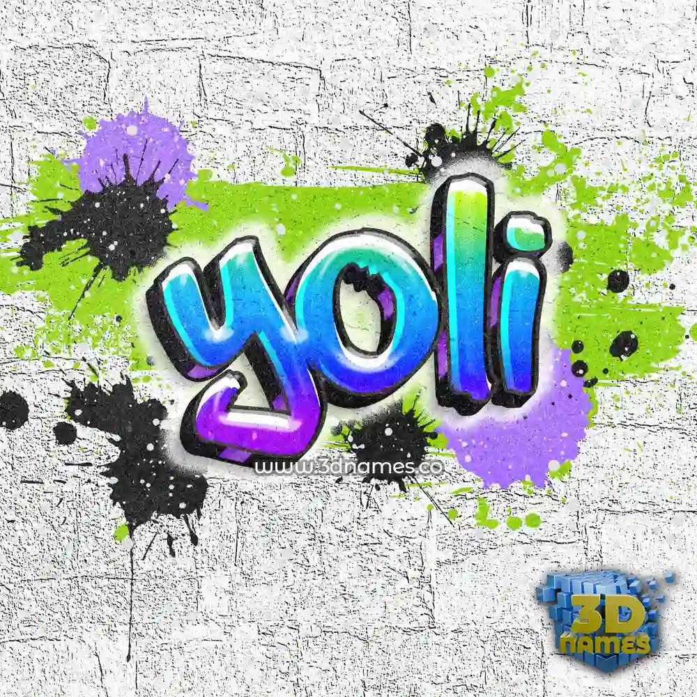 yoli in Graffiti Grunge style - 3D name wallpaper
