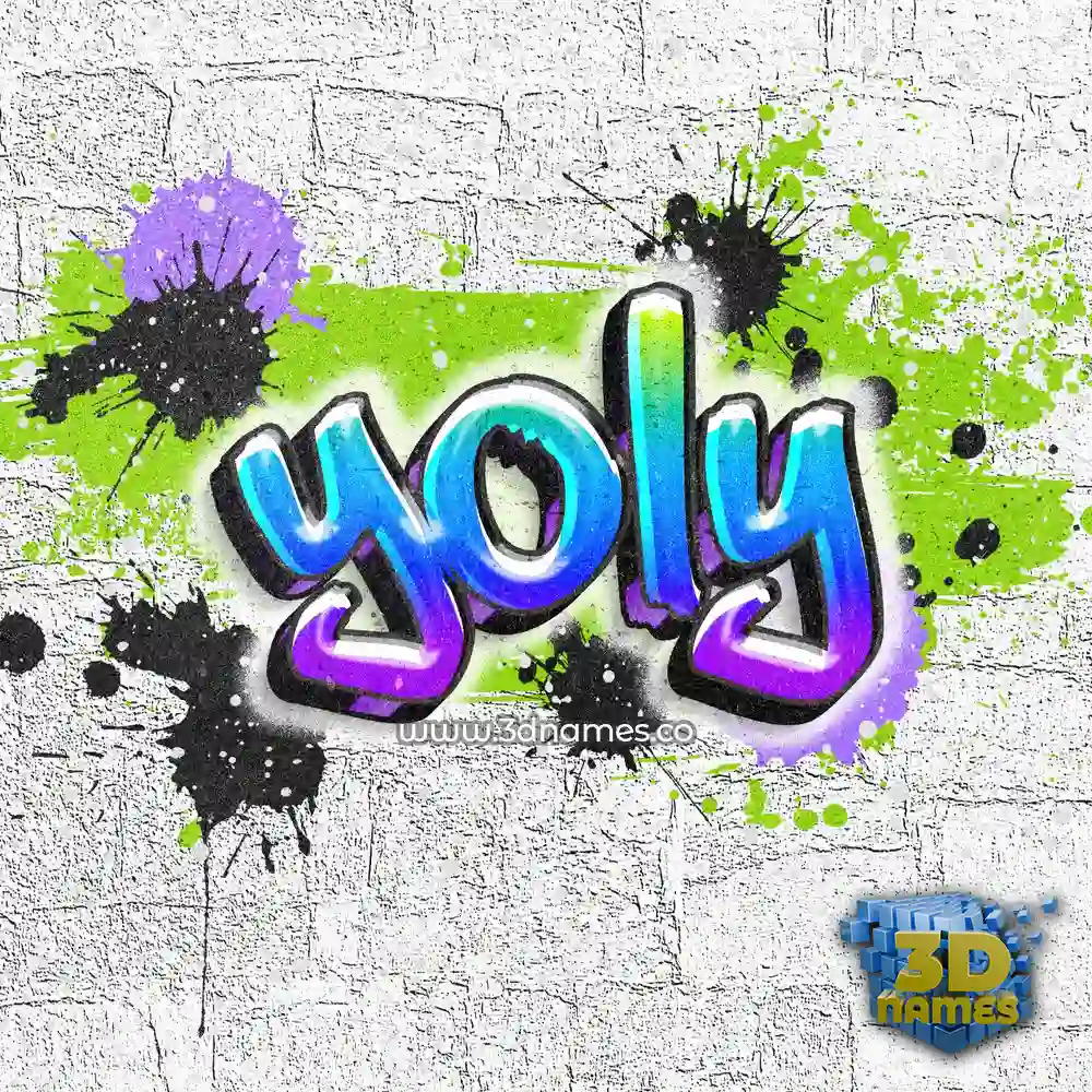 yoly in Graffiti Grunge style - 3D name wallpaper