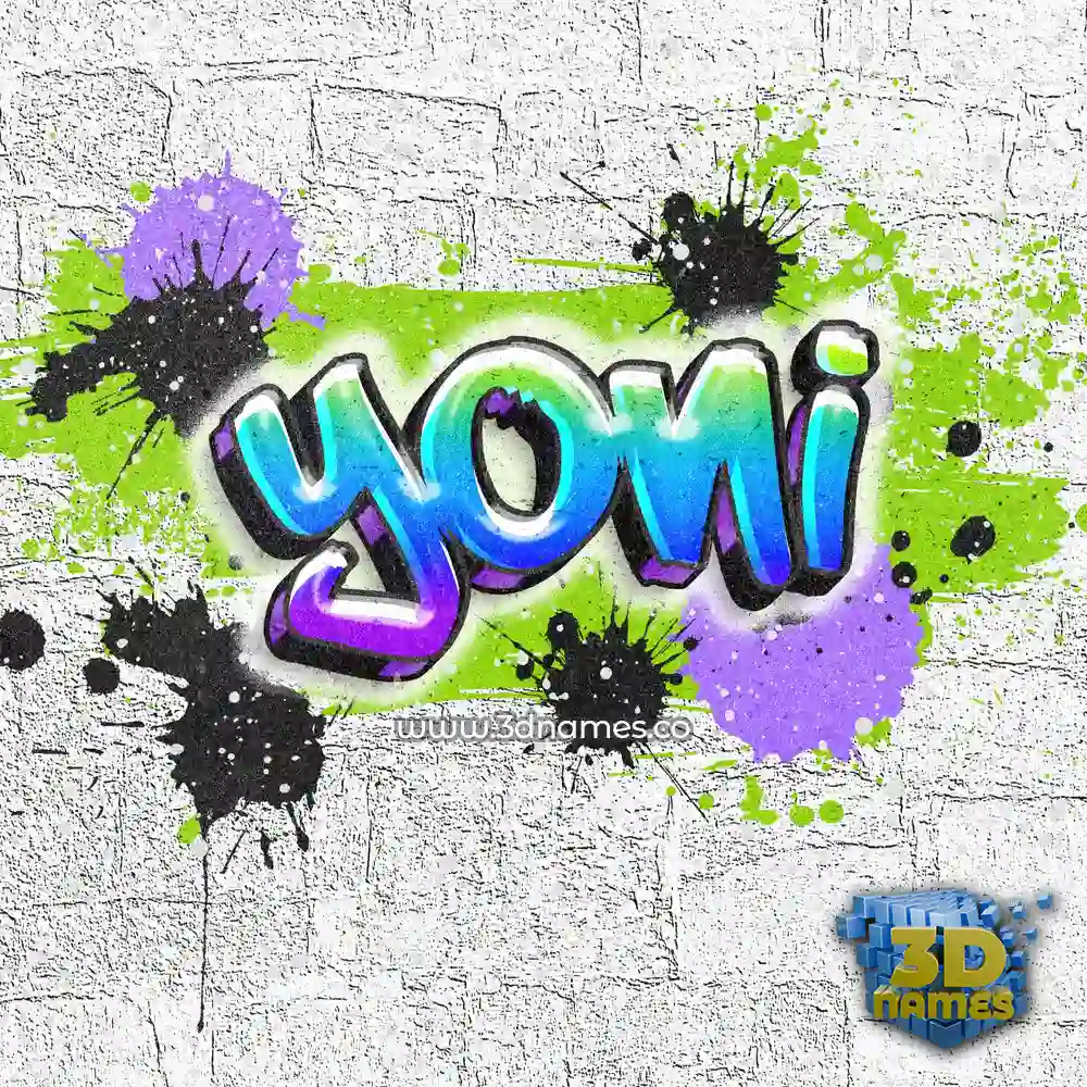 yoni in Graffiti Grunge style - 3D name wallpaper